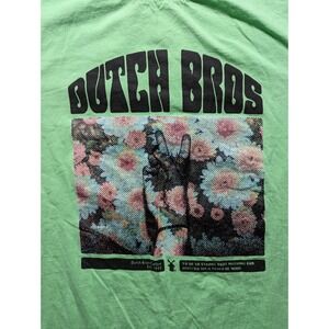 Dutch Bros Short Sleeve T Shirt Men's Size Medium Green